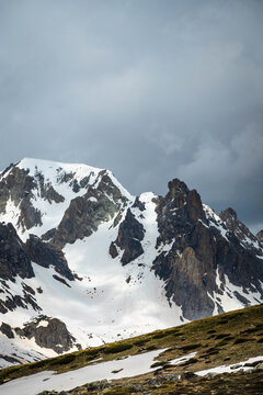 A mountain range in the French Alps
