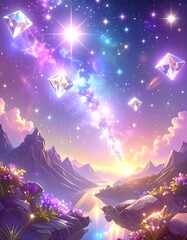 Starry, vibrant landscape
