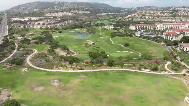 Drone footage Sea Terrace Park in Dana Point