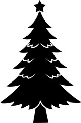 Christmas Tree Black Icon | Fir Tree Illustration | x-mas Symbol | Logo | Isolated Variations