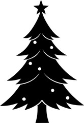 Christmas Tree Black Icon | Fir Tree Illustration | x-mas Symbol | Logo | Isolated Variations