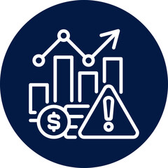 inflation icon isolated on white background. vector illustration icon for market fluctuation