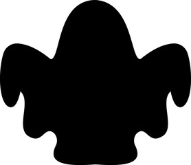 Simple Flying Halloween Ghost Silhouette