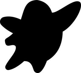 Mushroom Shaped Halloween Ghost Silhouette