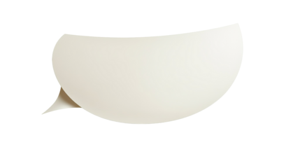 Blank speech bubble, creamy white