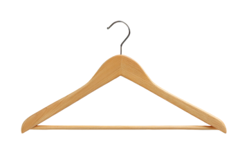 Light brown wooden coat hanger