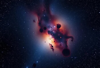 Obraz premium Vast, star-filled expanse of deep space, cosmic dust and nebulae, celestial, night