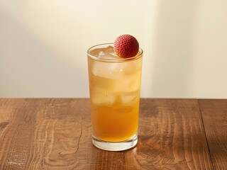 iced lychee tea on the table