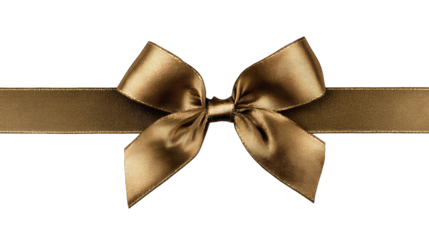 Golden ribbon bow on black