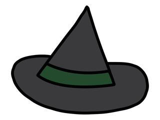 素材　魔法使いの帽子　魔女　帽子　シンプルイラスト　アイコン