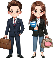 Bussiness man and women