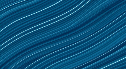 Abstract blue background with flowing lines and shimmering particles creating a dynamic and modern design