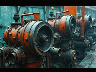 old engines on the ship