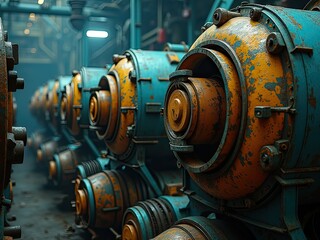 old engines on the ship