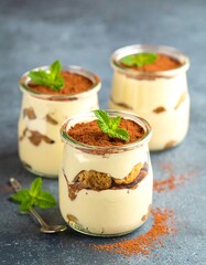 Tiramisu in jars
