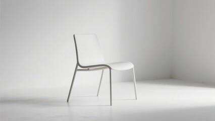 A chair with modern and minimalist style, with smooth lines, is placed in a simple space, fully showing the beauty of fashion and practicality.
