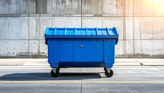 blue dumpster container
