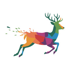 Fototapeta premium silhouette of a Deer