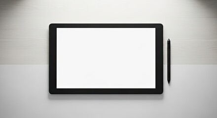 Digital Drawing Tablet Mockup on a Clean Designer Desk