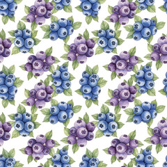 seamless pattern with blueberry