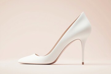 Shoe Mockup high heel shoe mockup with side profile, clean and professional composition, copy space, background color white, minimalism, stock vector