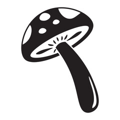 Mushrooms Autumn Silhouette Icon