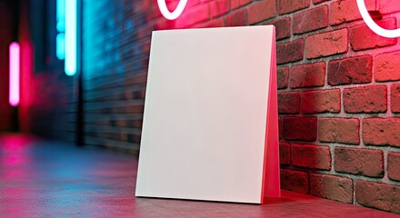 Street Art Brochure Mockup on an Exposed Brick Wall