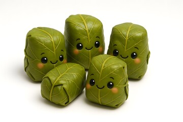 Delightful dolma characters offer a unique and cultural culinary charm ideal for educational or social media projects