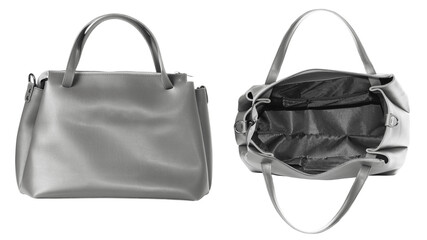 An elegant feminine bag in open and closed form.