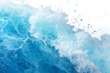 Wave in the ocean with white foam