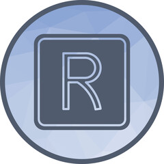 Registered icon vector image. Suitable for mobile apps, web apps and print media.