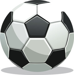 A classic soccer ball, symbolizing sports, games, fitness, and team activities. Generative AI
