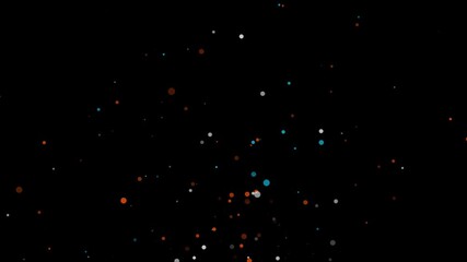 Colorful particles drifting on black background abstract - Powered by Adobe