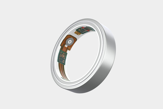 Smart Health Ring Body Monitoring Items Android Smart Ring,Smart Sleep. 3d illustration