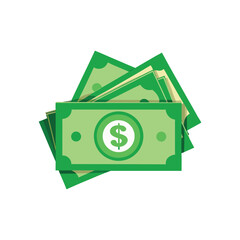 Dollar banknotes isolate on white background