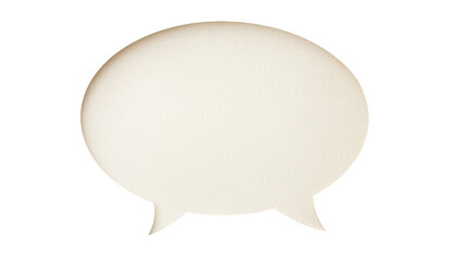 Empty beige speech bubble