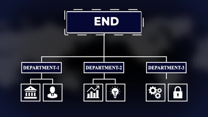 Business Process Flowchart Icons with Sound Wave and End Marker Conceptual Diagram - Powered by Adobe