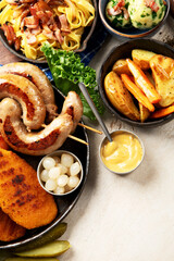 Traditional austrian dishes. Tyrolean food concept.