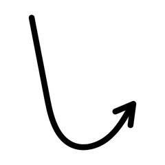 Hand drawn arrow icon vector set. Direction illustration sign collection, Handmade. Pointer symbol or logo.