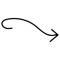 Hand drawn arrow icon vector set. Direction illustration sign collection, Handmade. Pointer symbol or logo.