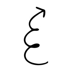 Hand drawn arrow icon vector set. Direction illustration sign collection, Handmade. Pointer symbol or logo.