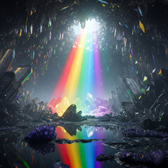  Crystal Cave with Rainbow Light