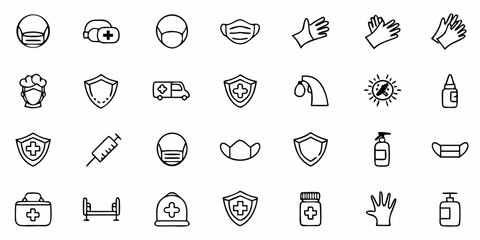 Essential medical icons for health awareness campaigns and healthcare design projects