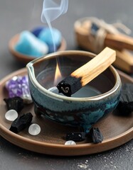 Burning sacred wood