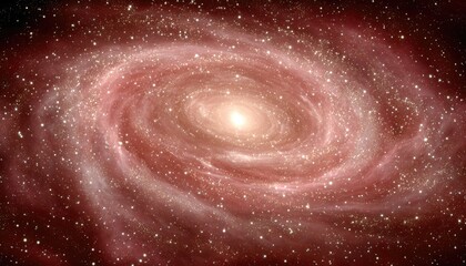 A reddish-brown spiral galaxy with a bright central core, embedded in a darker space speckled with distant stars