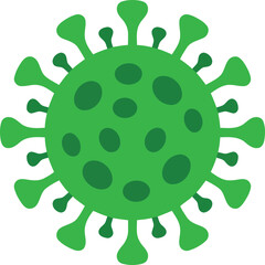 Green coronavirus microbe illustration infectious disease pandemic concept vector