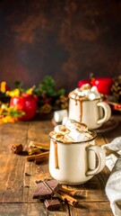 Cozy autumnal hot chocolate