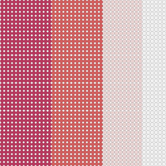 Seamless pattern set with colorful polka dots, a classic geometric retro design for fabric, wallpaper, or digital backdrops