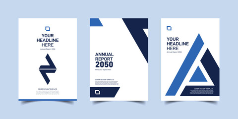 Modern corporate business card template design with a vector logo and infographic presentation elements, Corporate annual report cover design