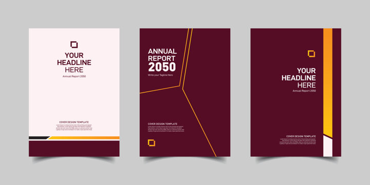 Modern corporate business identity design set with document templates for web and print, Corporate annual report cover design